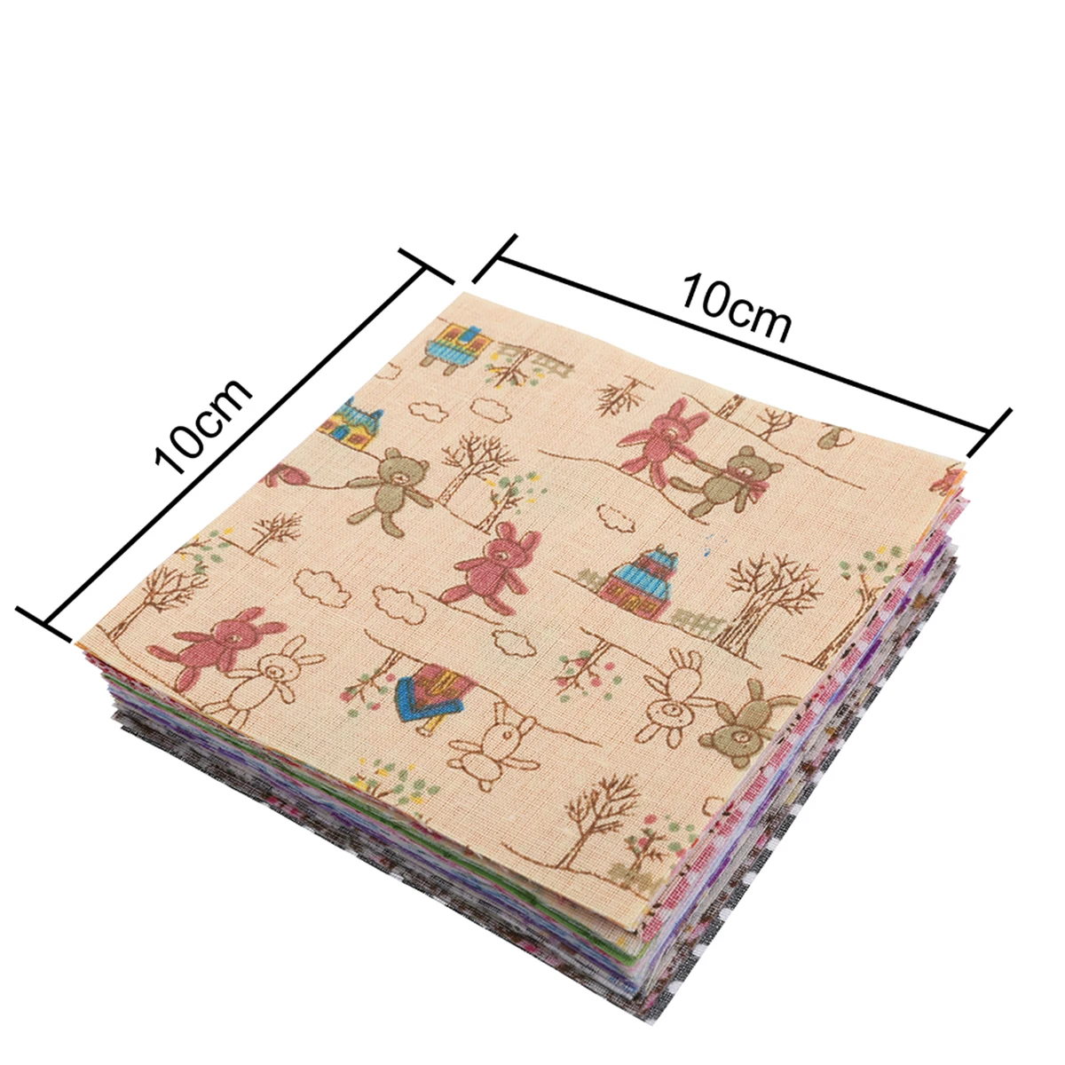 50pcs Colorful Floral Series Cotton Fabric DIY Handmade Patchwork 10*10cm Square Fabric Bundle Clothing Sewing Quilting Crafts
