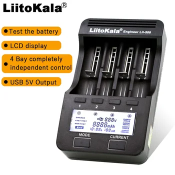 

Liitokala lii500 LCD Charger for 3.7V 18650 26650 18500 18640 Cylindrical Lithium Batteries,1.2V AA AAA NiMH Battery Charger