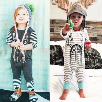 

Newborn Toddler Baby Girls Boy Cotton Long Sleeve Romper Jumpsuit Clothes Outfits Set