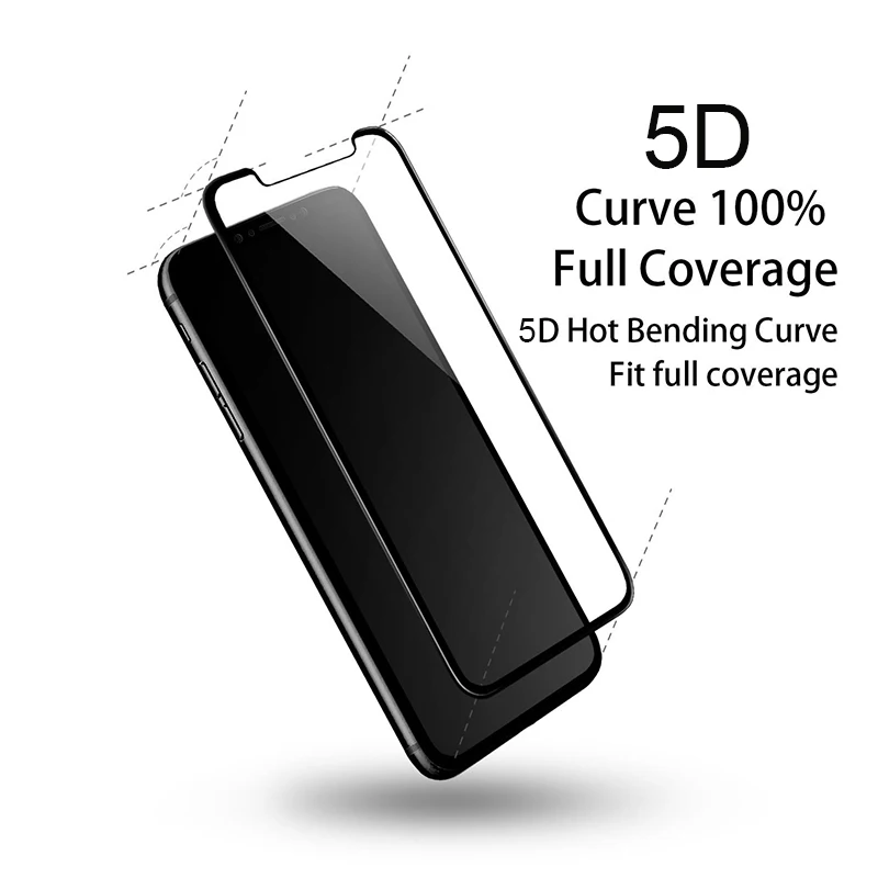 Закаленное стекло Suntaiho 5D с холодной резьбой и закругленными краями 9H для iphone XS MAX HD Полное покрытие экрана протектор для iphone XS XR X