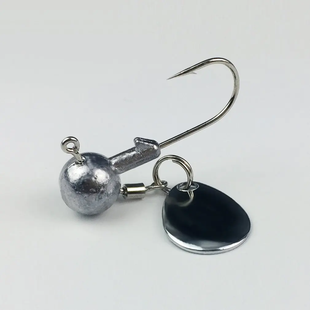Рыболовные круглые шаровые джиг-головки крючок из углеродистой стали с вращающимся кольцом ложки Лидер продаж Прямая поставка