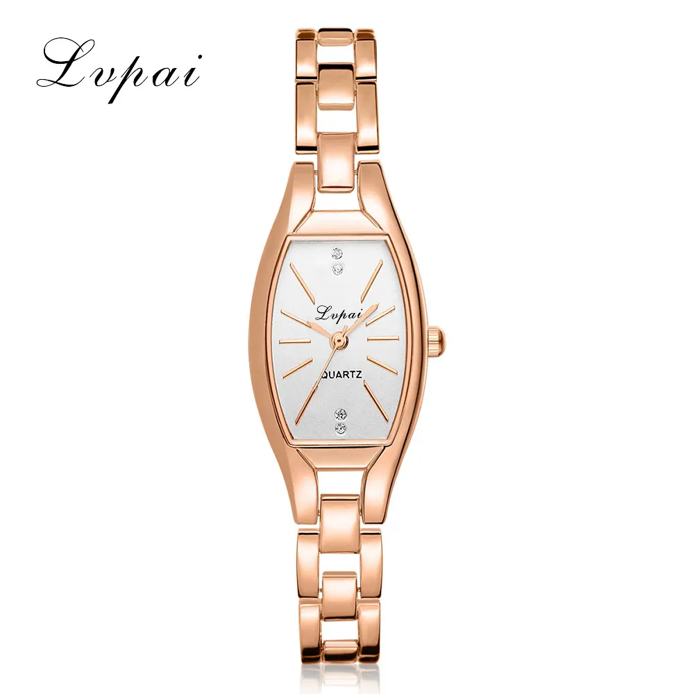 

LVPAI Fashion Rectangle Quartz Watch 2019 Ladies Women Simple Style Stainless Steel Rhinestone Wrist Watch relojes mujer