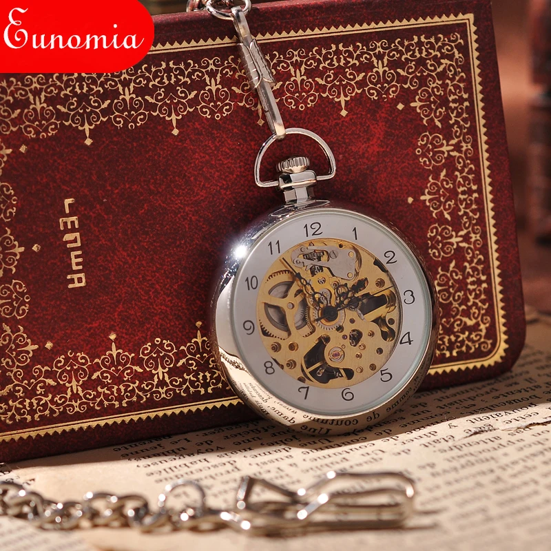 Часы мужские/женские механические с цепочкой на шею круглые | Наручные часы