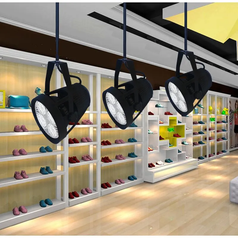 

Led adjustable long Rod Track Spotlight Ceiling Long Arm Spotlight Telescopic Hanger Shop25w 35w 45w Track Lights black/white