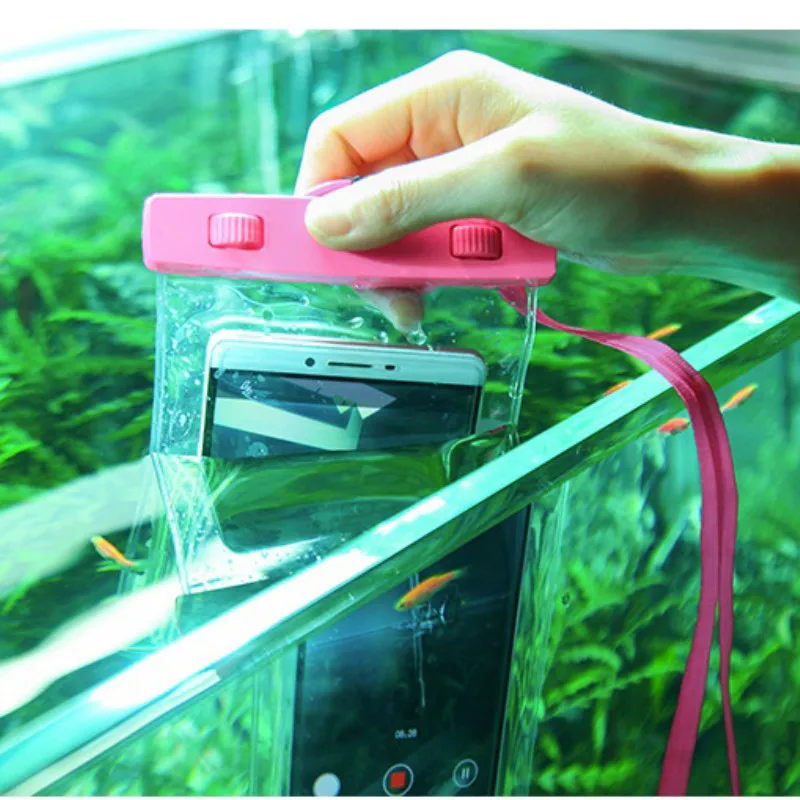 

Universal Waterproof Mobile Phone Case bag For iPhone Samsung Clear PVC Sealed Underwater Cell Smart Phone Swimming Pouch Cover