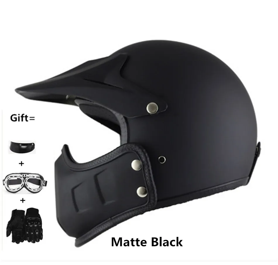 Motorcycle Helmet (Black, Medium) DOT approved Adult men helmet or