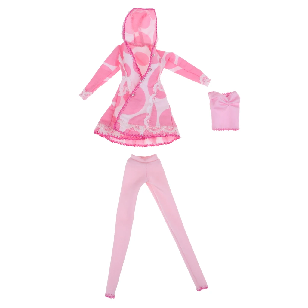 Adorable Pink Wind Coat Pants Suit for 12inch Blythe Licca 1/6 Obitsu OB Doll Jacket Trousers Casual Outfit