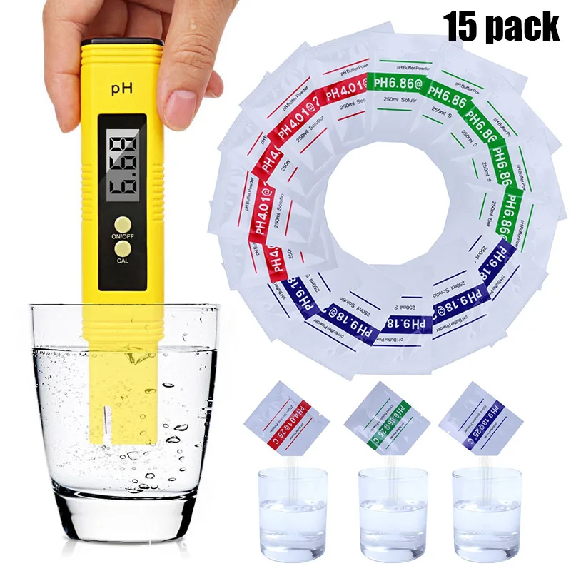 

15pcs PH Meter Buffer Solution Powder for Precise Easy PH Calibration Powder 6.86 4.01 9.18 Dropshipping