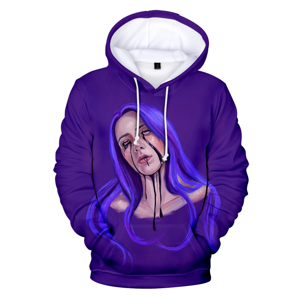 Принт 3D персонаж idol Billie Eilish толстовки женские мужские толстовки мода певица Billie Eilish 3D Толстовка зеленый пуловеры