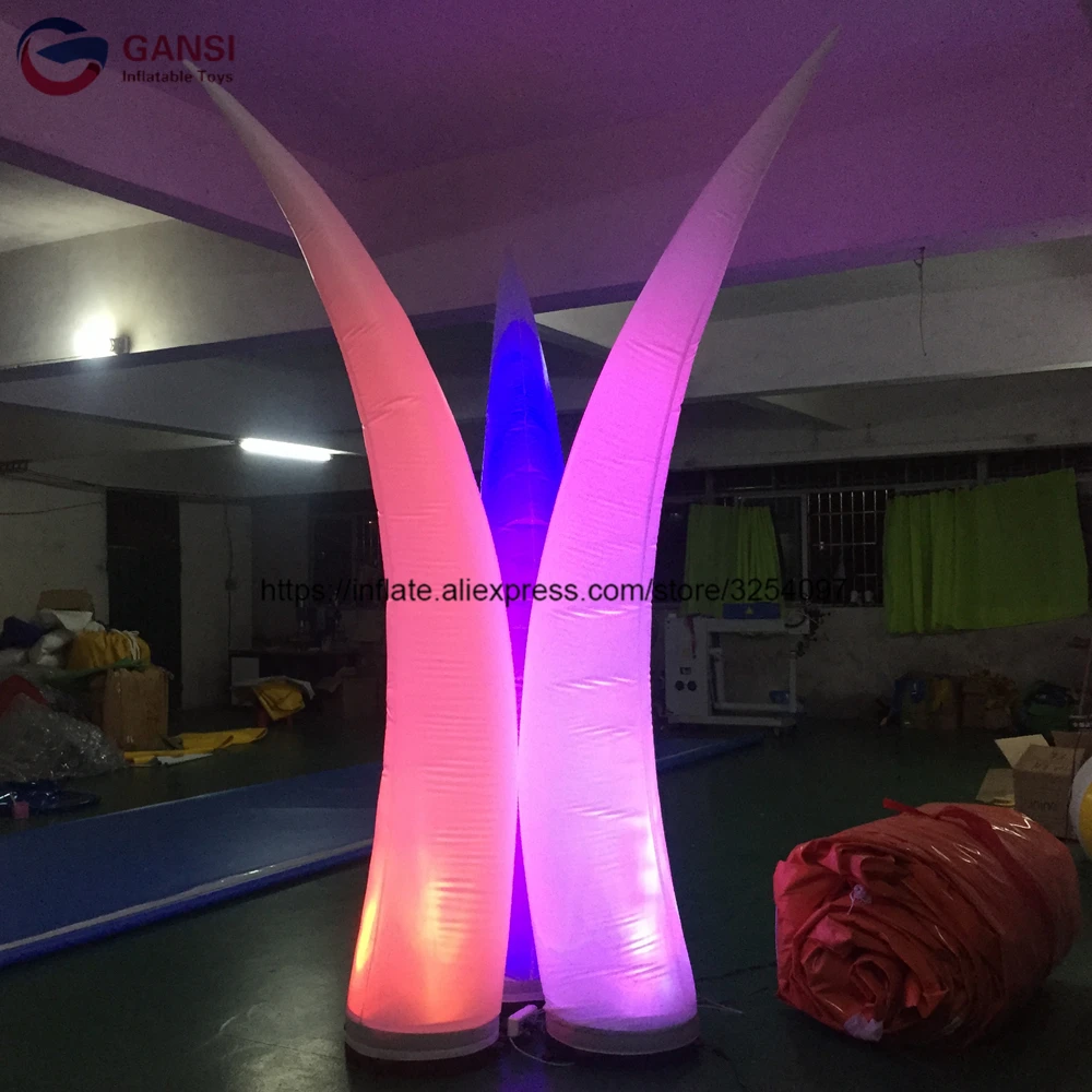 Oxford Cloth Inflatable Air Cone Column 3M Height Inflatable Curve Cone With Led Light