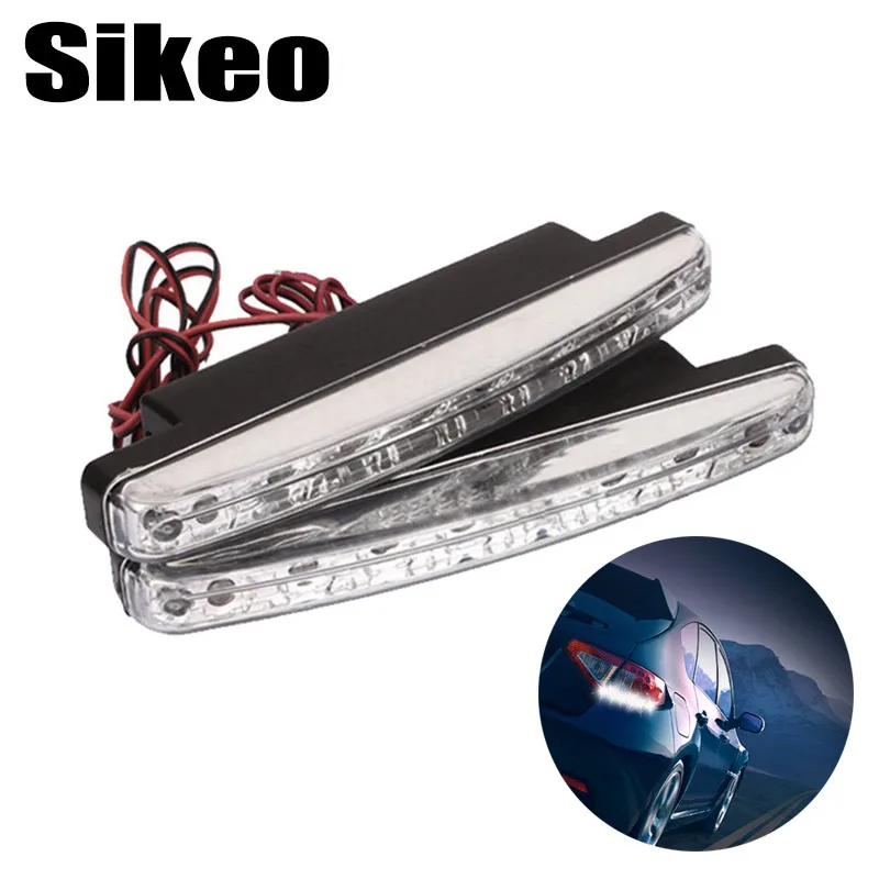 

1PC 12V 8W 8LED Day Time Running Light Waterproof External Led Car Styling Car Light Source Fog Bar Lamp White