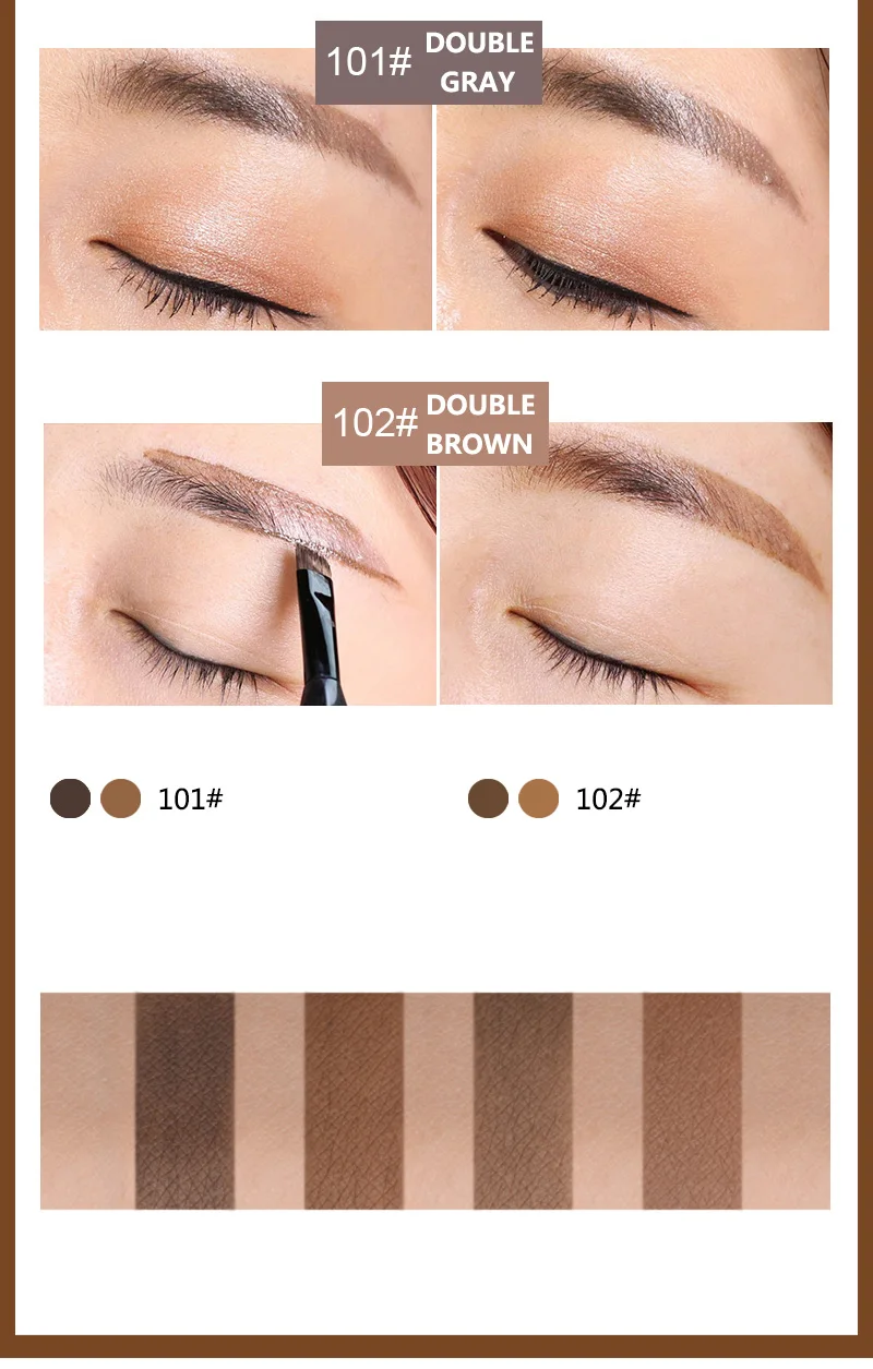 HOLD LIVE Eyebrow Cushion-cara Two Tone Gel Double Color Air Cushion Eyebrow Powder Palette With Brushes For Eyes Makeup (6)