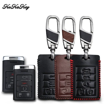 

Leather Car Key Cover Case For Cadillac Escalade SRX XTS ATSL SLS CTS STS ATS BLS Seville 2007-2014 EXT ESV DTS 28T CTS-V Coupe