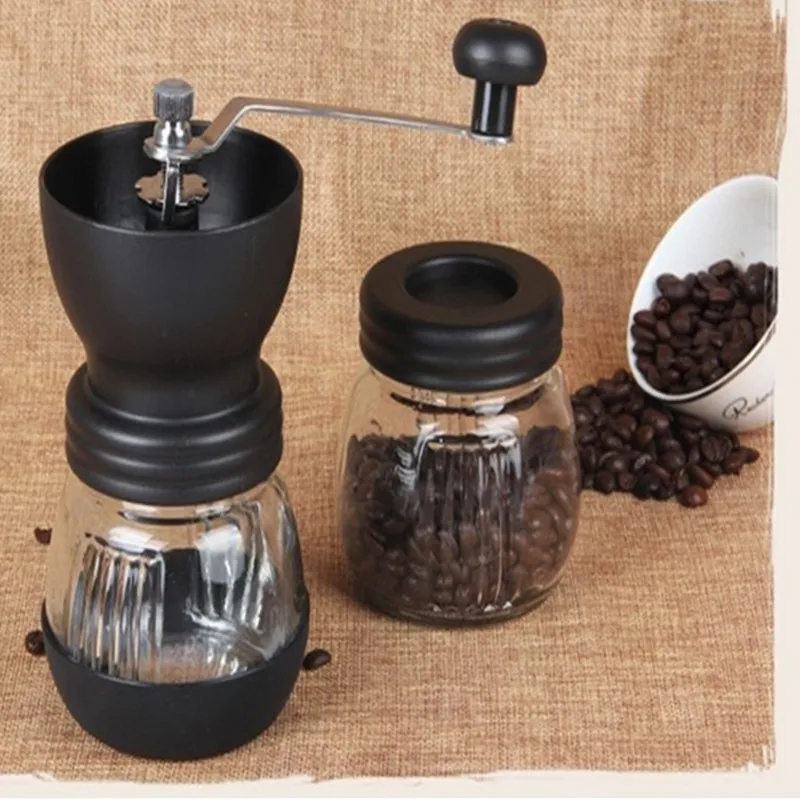 

CG01-1, free shipping,Ceramics coffee bean grinder with canister set,coffee grinder,hand Grinding machine,Manual coffee grinder
