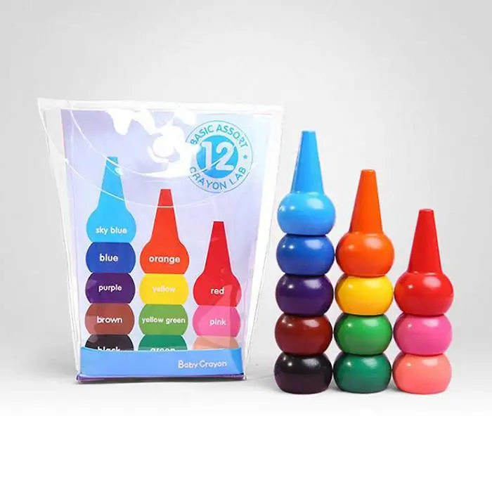 12 цветов Детские карандаши для пальцев безопасный 165 г нетоксичный 3D старше лет Многоцветный красочный набор цветных мелков