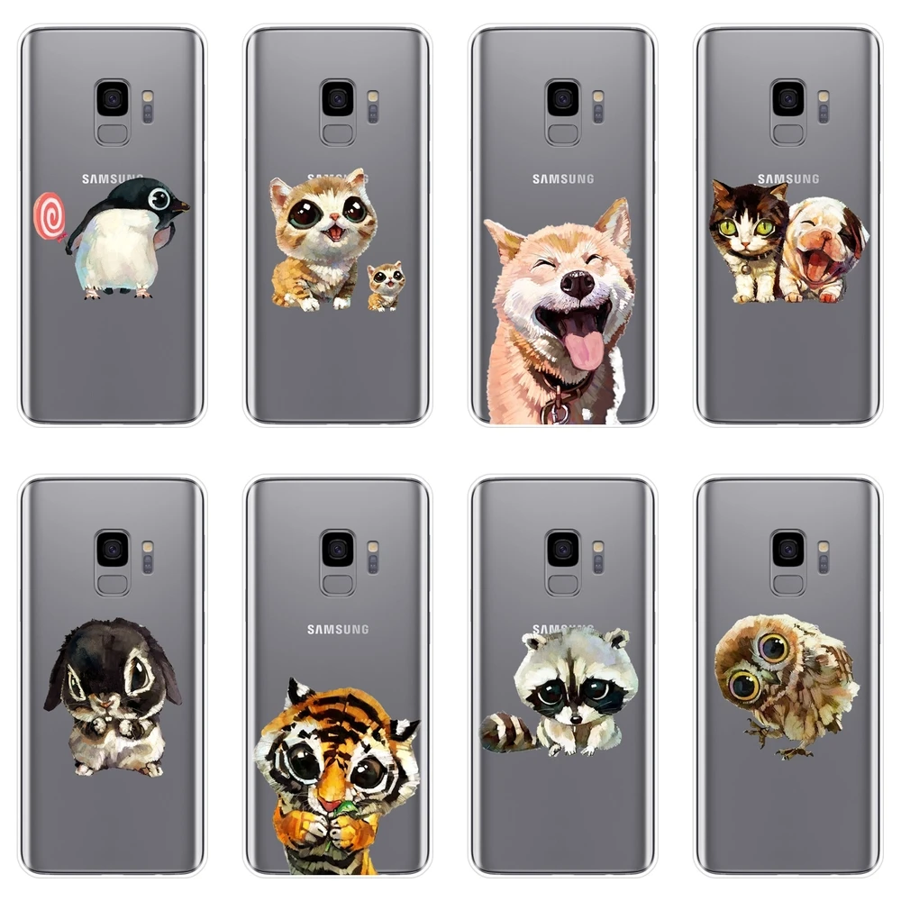 

Back Cover For Samsung Galaxy S5 S6 S7 Edge S8 S9 Plus Shiba Inu Dog Kawaii Soft Silicone Phone Case For Samsung Note 4 5 8 9
