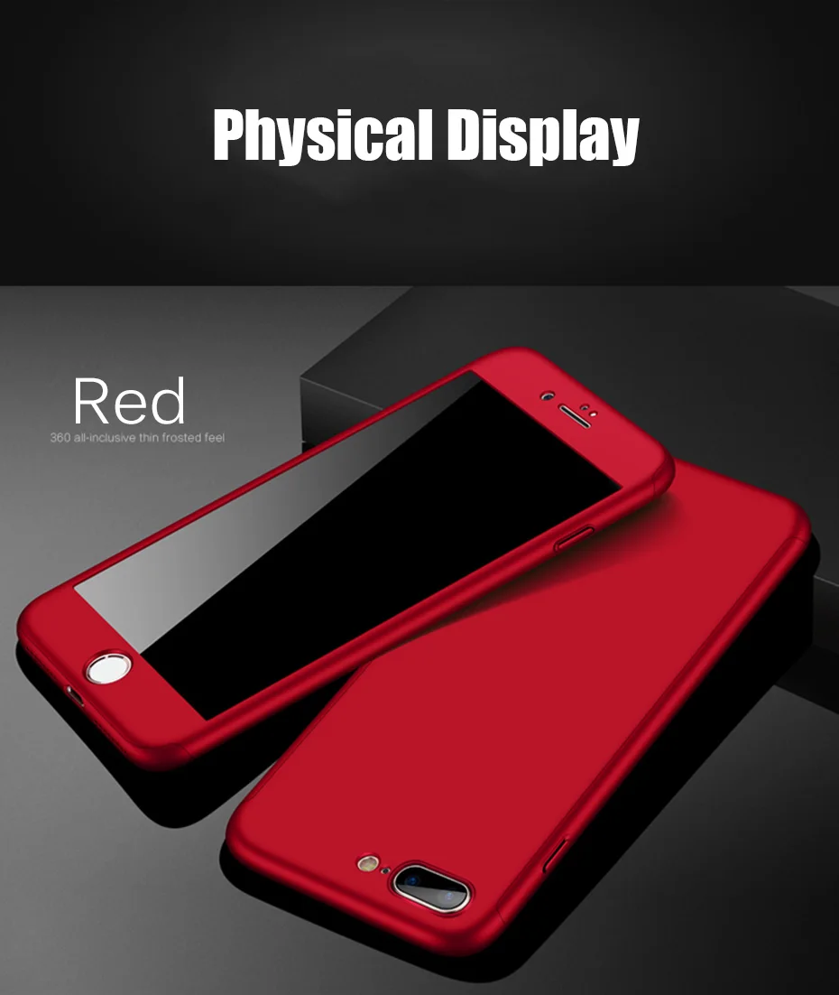MOUSEMI Matte Hard Case For iPhone 7 6 8 Plus Cover Full Protection 360 Shockproof Tempered Glass For iPhone X Protective Case (11)