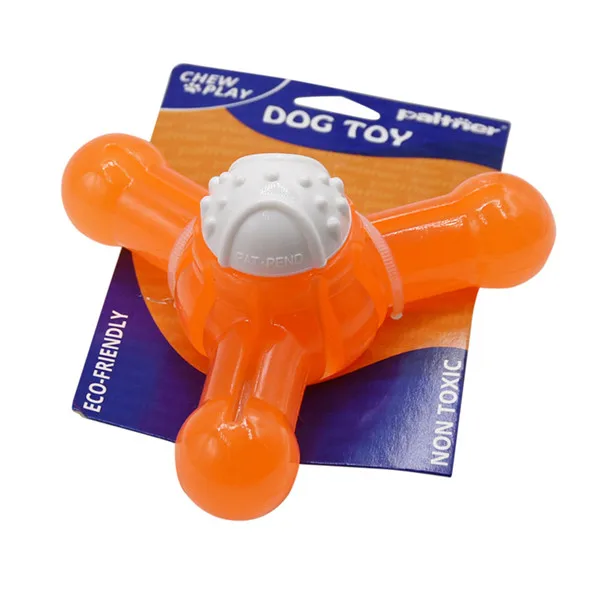 Новые популярные игрушки-Жвачки для собак для домашних животных, несокрушимые резиновые тренировочные игрушки высокого качества, товары для домашних животных, 1 шт - Цвет: Orange