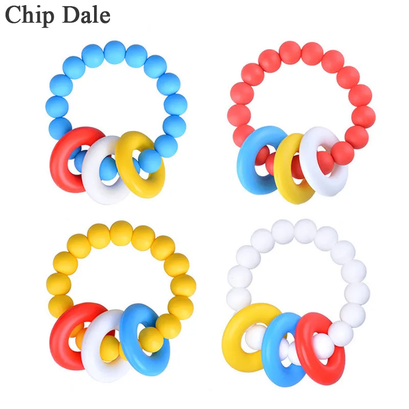 

Chip Dale Silicone Teether Bracelet Silicone Toy Food Grade Silicone Chew Beads Teething Rattles Toys Baby Bracelets