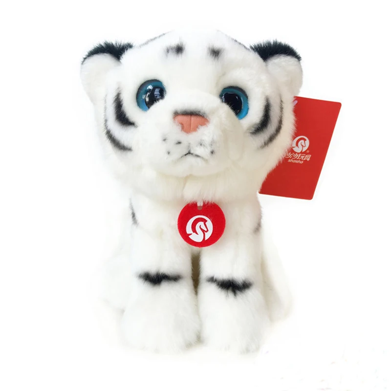 Buy Soft Baby White Tiger Stuffed Animal Toys 19cm Simulation Tiger Plush Toys
