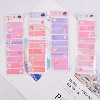 

1 Pack/lot Kawaii Sakura & Cat Memo Pad Sticky Notes Notepads Student Paper Stationery School Office Supply