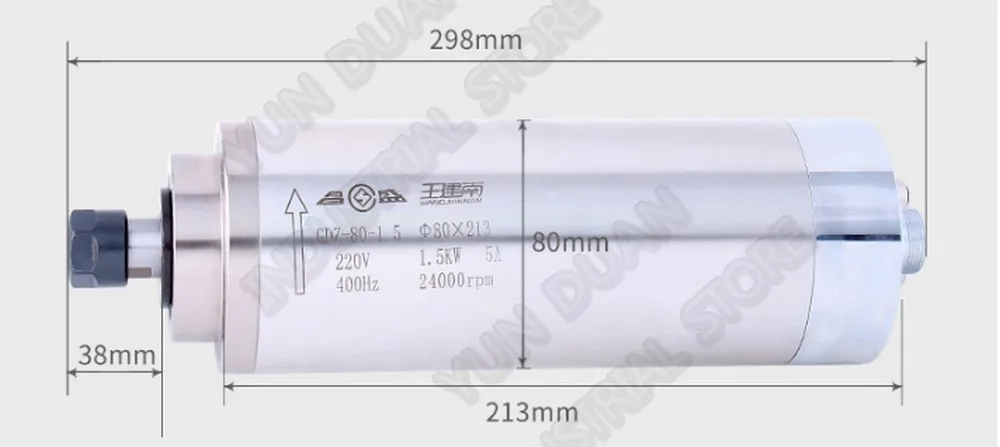 220 кВт 2HP 220В ER16 1-10 мм цанговый двигатель шпинделя с водяным охлаждением 24000 об/мин VFD водяной насос 80 мм набор зажимов для фрезерного станка с