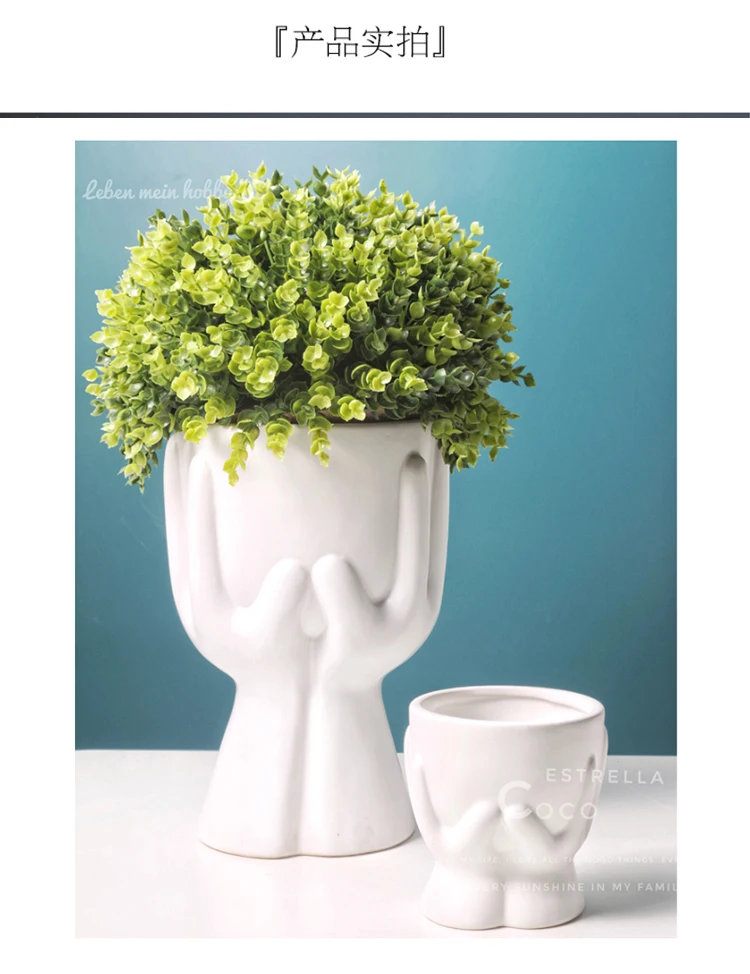 Креативная керамическая ваза в скандинавском стиле, украшение для дома, Цветочная композиция для вазы, аксессуары для цветочного горшка