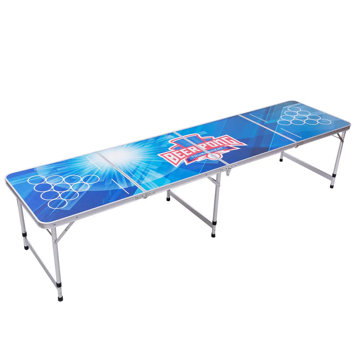 Giantex 8FT Portable Folding Beer Pong Table Party Gaming Picnic Camping Desk Modern Indoor Outdoor Furniture OP3336 Giantex 8FT Portable Folding Beer Pong Table Party Gaming Picnic Camping Desk Modern Indoor Outdoor Furniture OP3336