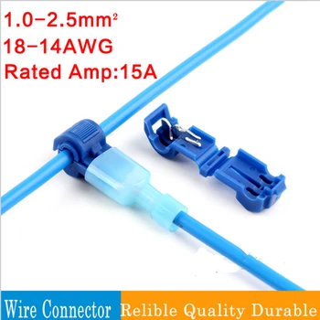 

300PCS/LOT Scotch Lock Electrical Cable Connectors Quick Splice Lock Wire Convenient Terminals Crimp Blue For 1.0-2.5mm Line