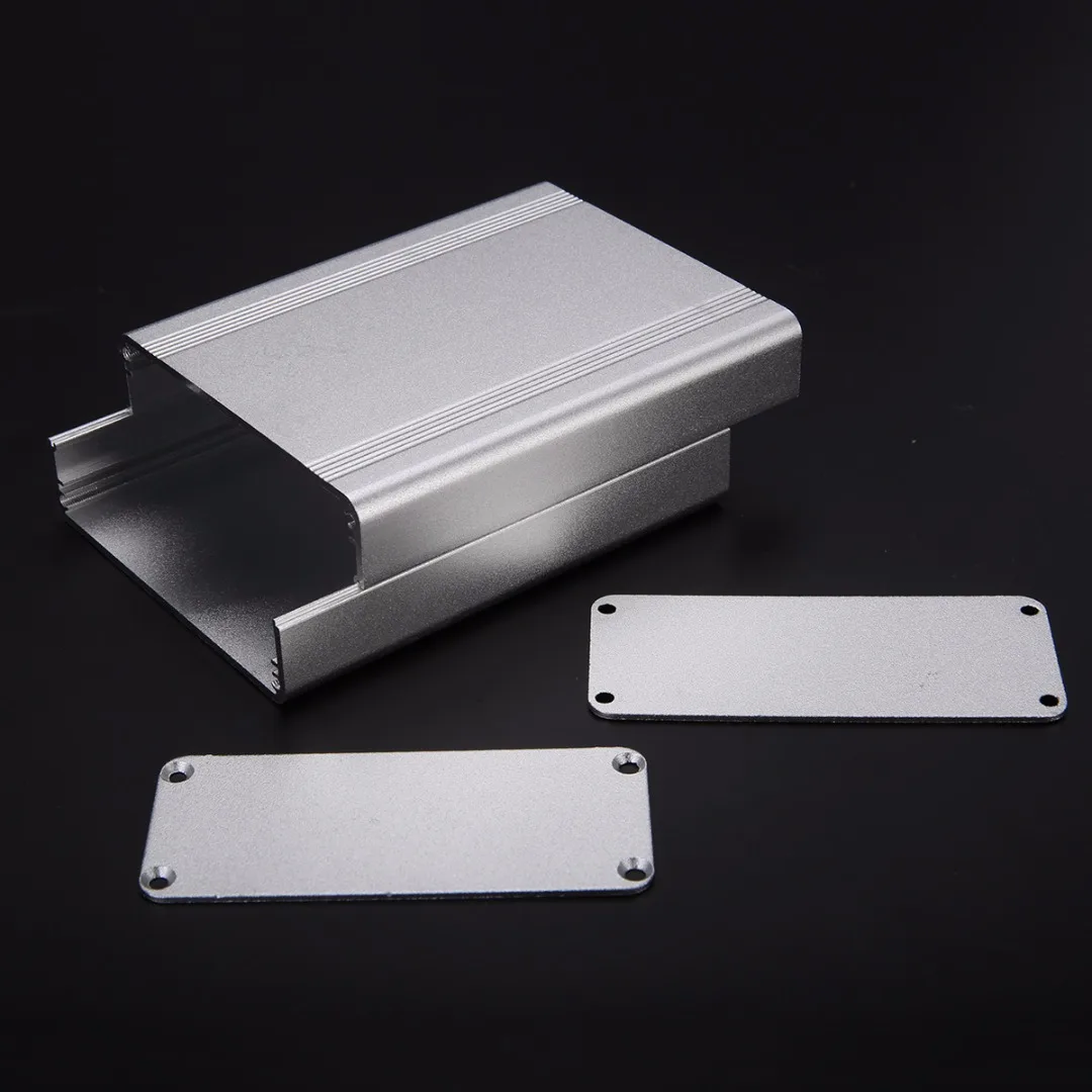 New Electronic Project Case Silver Aluminum Instrument Box Split Body Extruded Aluminum Box Enclosure For Power Supply Units