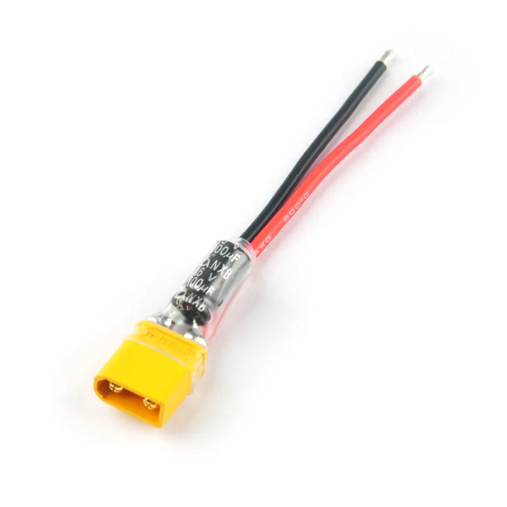 

Happymodel XT30 Plug Pigtail Power Wire 100F Capacitor for Mobula7 HD TRASHCAN UR85 UR85HD Crazybee F3 / F4 PRO Parts