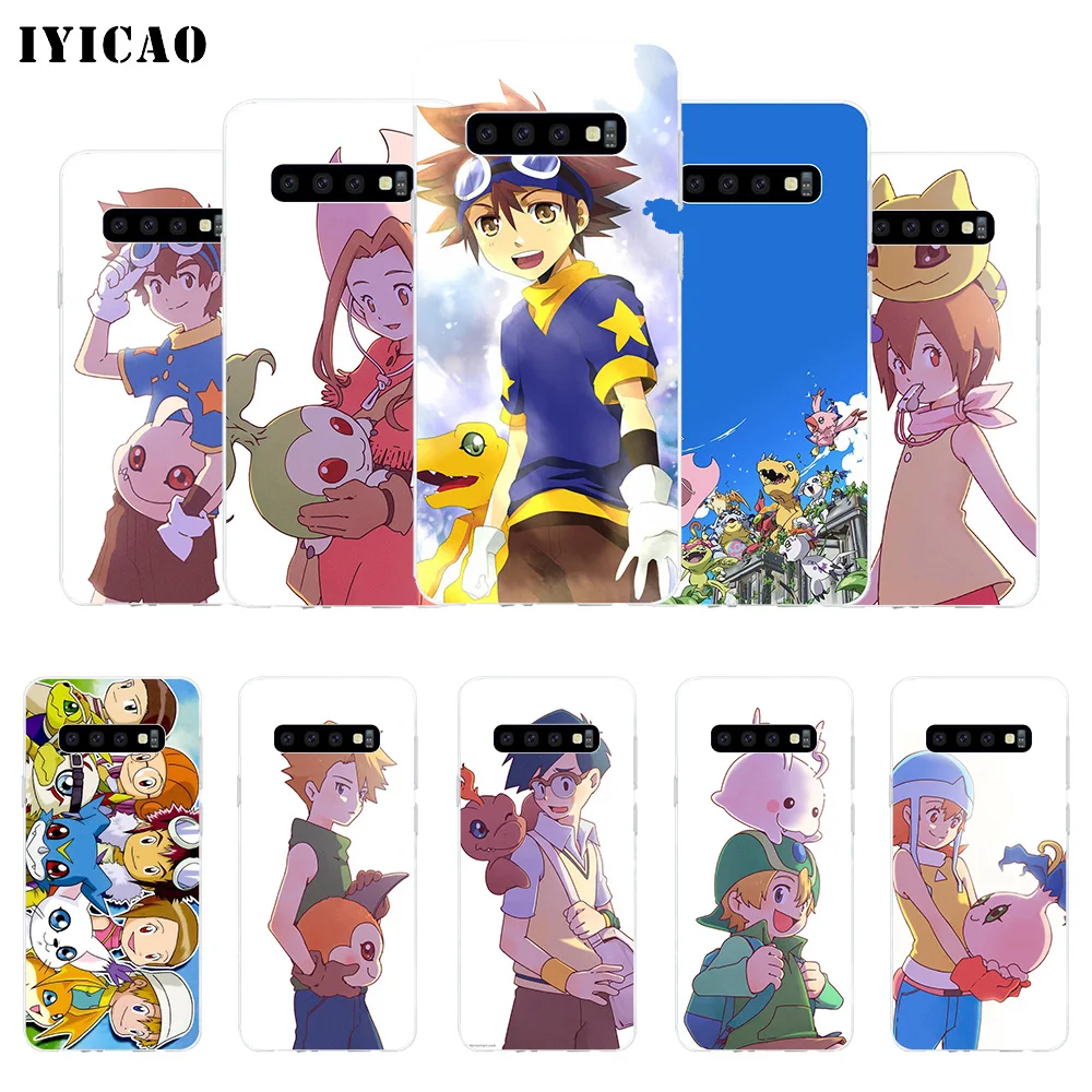 IYICAO Digimon Мягкий силиконовый чехол для телефона Samsung Galaxy S10e S10 S9 S8 Plus S7 Edge TPU |