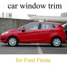 Exterior Accessories For F-ord Fiesta Stainless Steel Styling Car Window Sill Decorative Trims