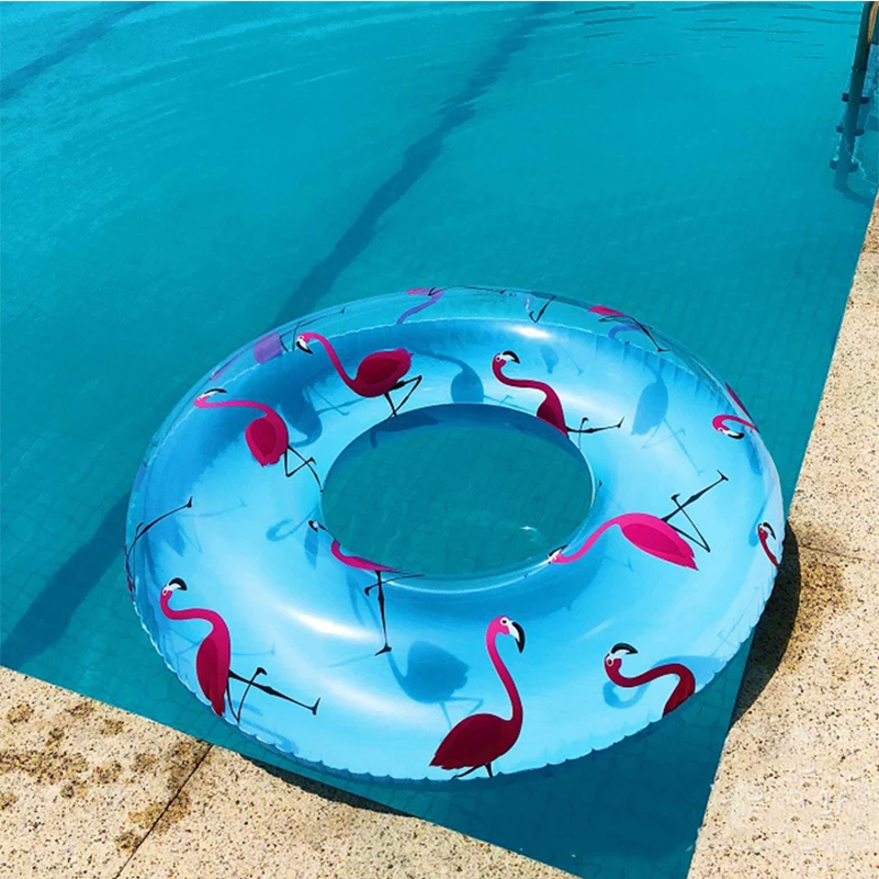 120CM Inflatable Swimming Ring Flamingo Picture Pool Float for Girl