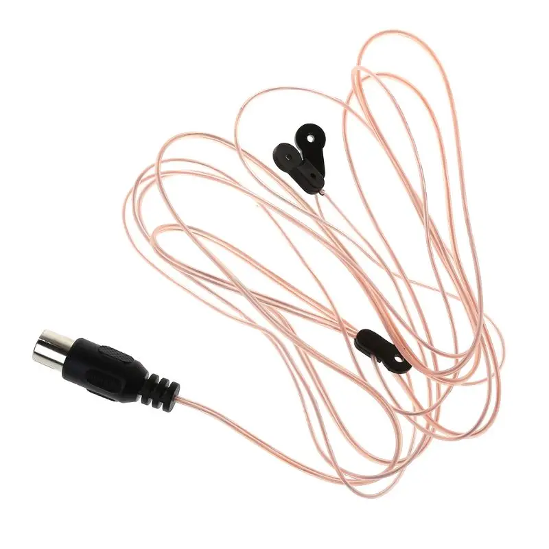 

Dipole Radio Antenna Aerial FM Signal Receiver Male Connector TV Adapter Tuner Card Amplifier Home Indoor