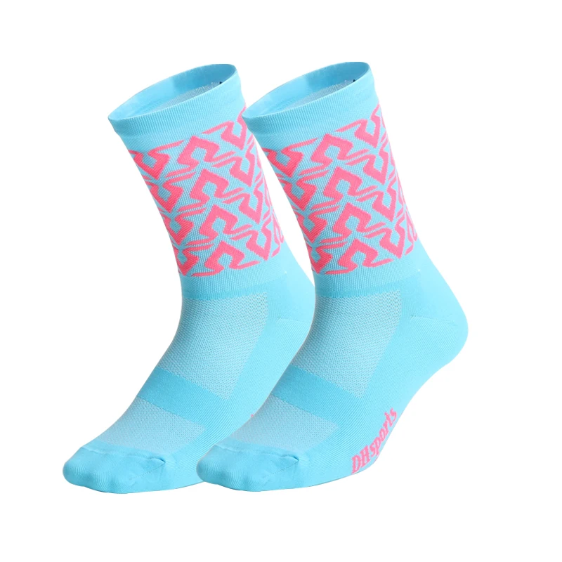 Высокое качество профессиональные велосипедные носки Для мужчин Для женщин Road велосипедные носки Открытый бренда гоночный велосипед Компрессионные носки - Цвет: Синий