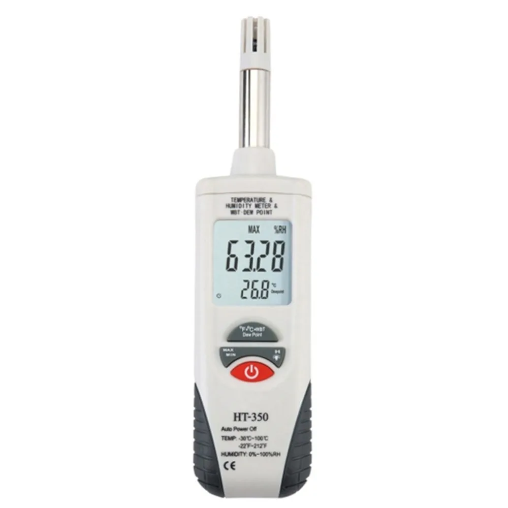

HT-350 Portable Size High Accuracy Thermometer Hygrometer Digital LCD Display Indoor Outdoor Temperature Humidity Meter