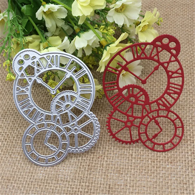 

Clock Time Axis Metal Cutting Dies Stencil Scrapbooking Photo Album Card Paper Embossing Craft DIY
