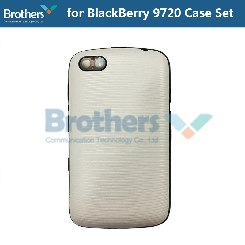 Full Set For BlackBerry 9720 Back Cover Battery Door Housing+Front Frame + Keyboard For BlackBerry 9720 Original Black White (6)