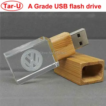 

Color logo engraved: 16GB 3D customized logo 16gb crystal glass usb flash drive memory card