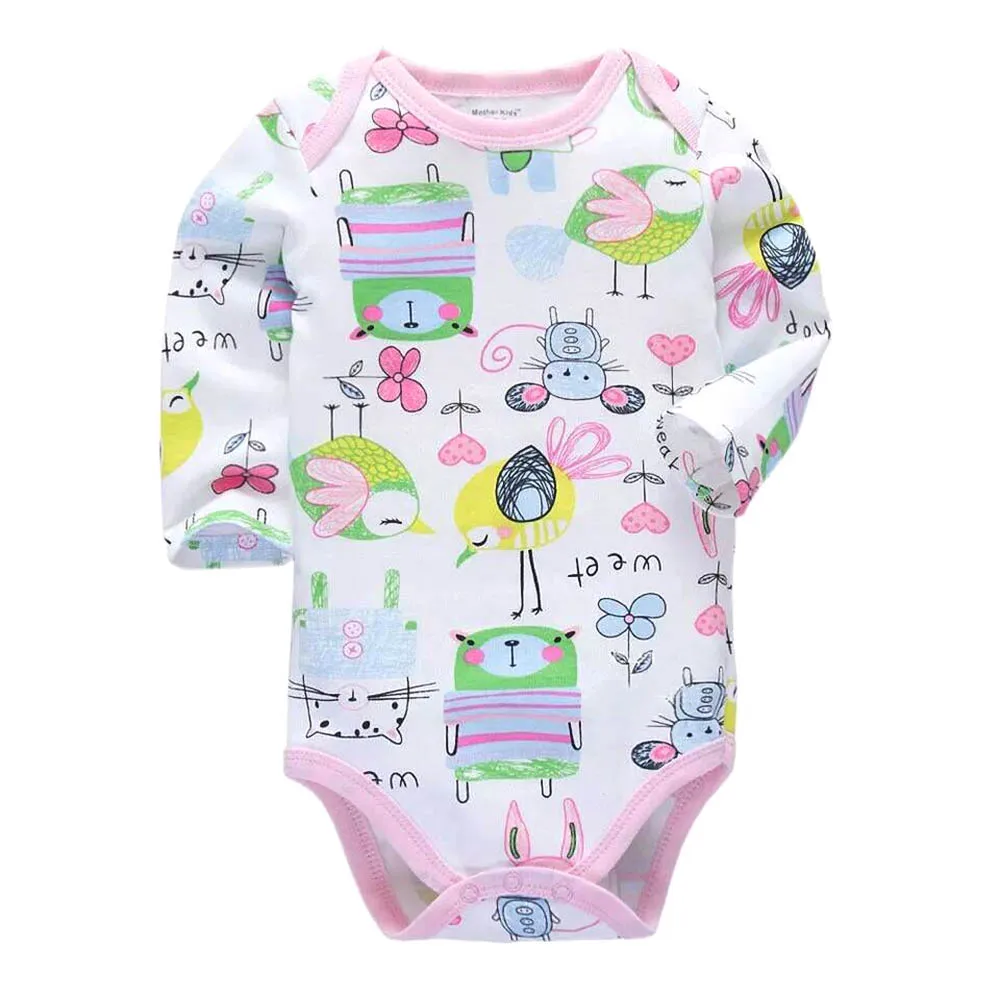 Baby Bodysuit Newborn Babies Clothes Long Sleeve 3-24 Months Cotton Baby Clothing - Цвет: Фиолетовый