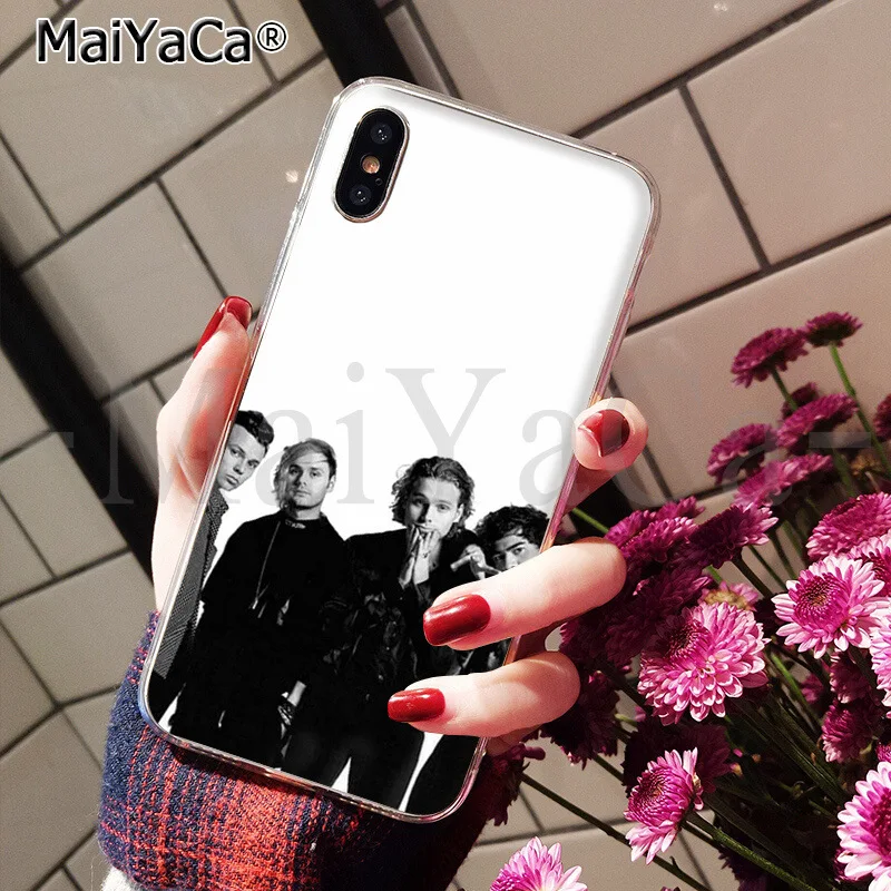 MaiYaCa 5SOS Coque Основа Чехол для iPhone X XS MAX 6 6s 7 7 plus 8 8 плюс 5 5S SE XR