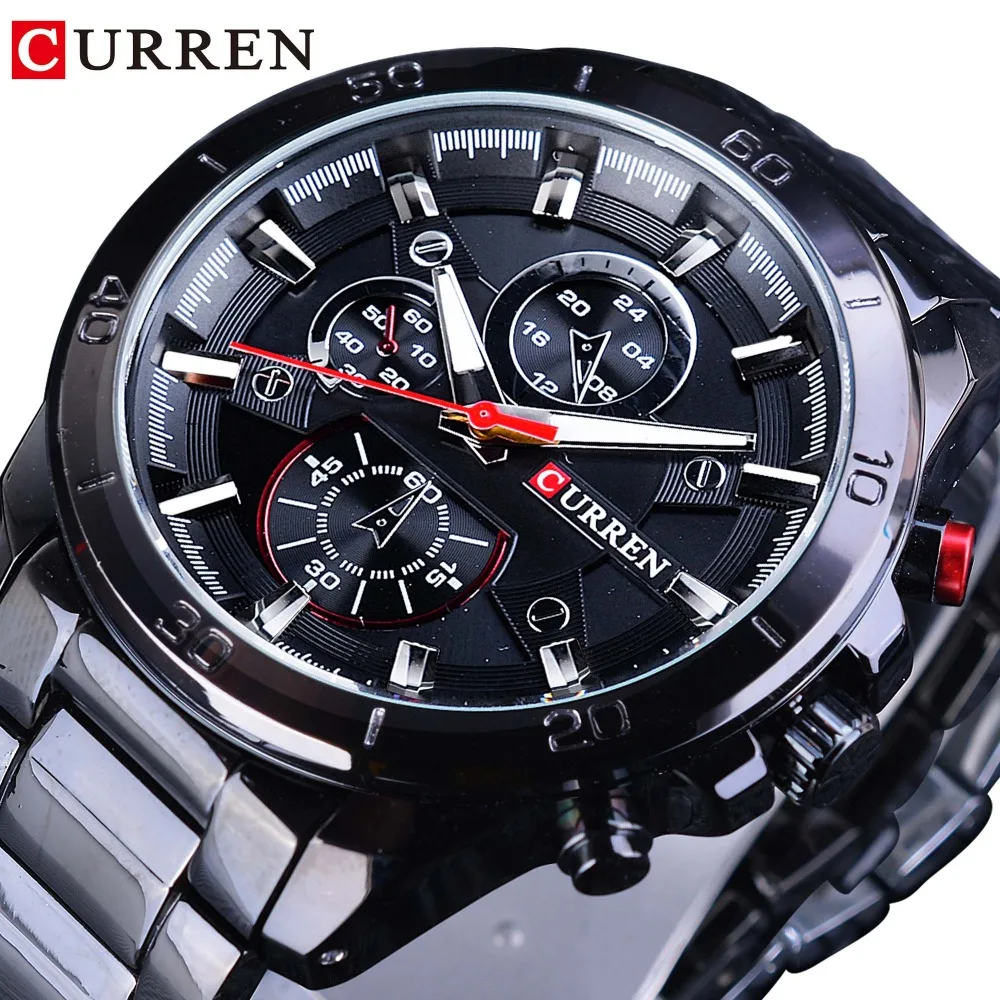 

CURREN 2018 Hour Male Luminous Hands Men Waterproof Mens Sport Watch Top Brand Luxury Stainless Steel Male Clock Military Casual