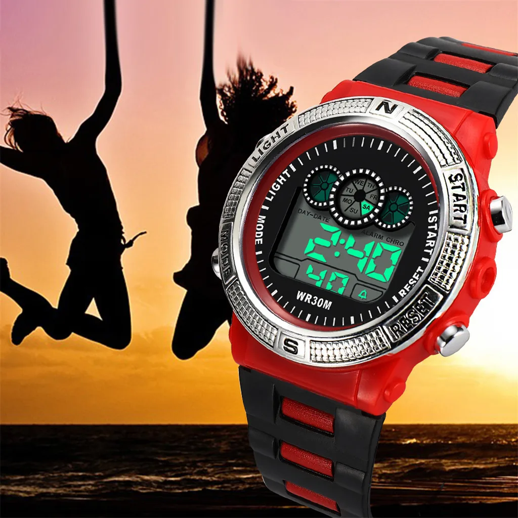 Relojes Hombre часы модные высококачественные многофункциональные 30 м спортивные водонепроницаемые электронные мужские часы erkek kol saati reloj