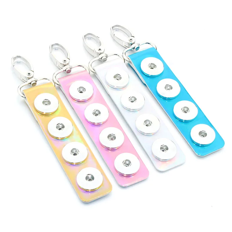 

Boom Life 4 Color Snap Key Chain For Keyring Women radiation Keychain Bag Charm Pendant Fit 18/20mm Snap Button Jewelry 6256