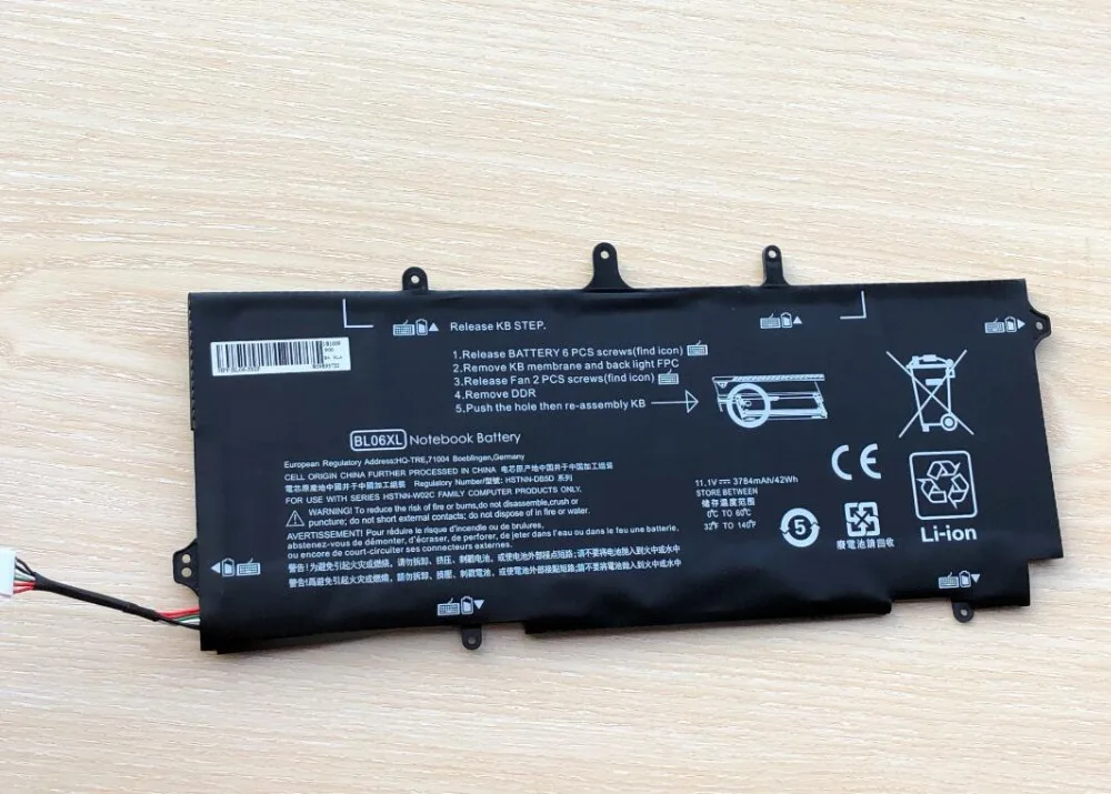 

New Battery for HP EliteBook Folio 1040 G0 G1 G2 BL06XL 722236-171 HSTNN-DB5D