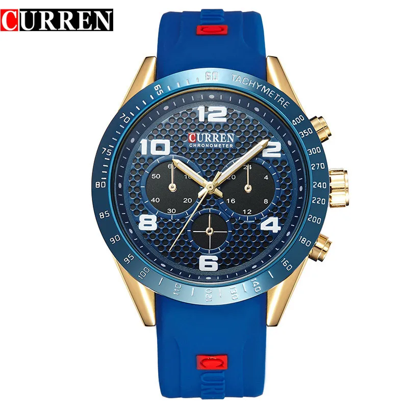 

CURREN Unique Design Mens Fashion Business Casual Leather Wristwatches Festival Gifts for Man relojes hombre