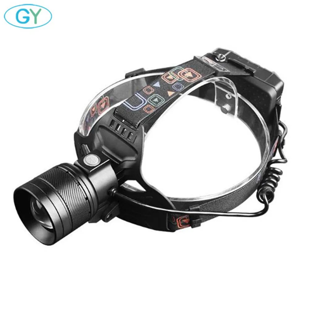 

Zoom in Zoom out P70 long distance led headlamp rechargeable super bright waterproof fishing lights focus led headlights bicycle