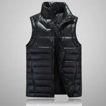 

New Arrival Fashion Brand Men Sleeveless down vest Winter Ultralight White Duck Down Vest Male Slim Vest size M-XXL