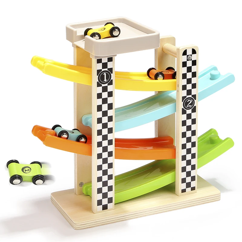 

TOPBRIGHT Wooden Childrens Car Slider Race Track Run Toy Spare Car